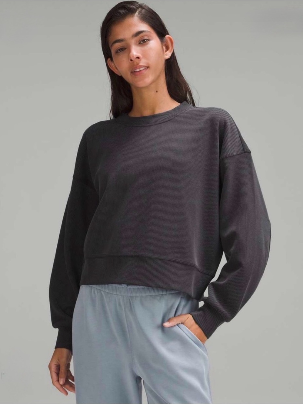 lululemon athletica Women's Charcoal Crewneck Sweatshirt